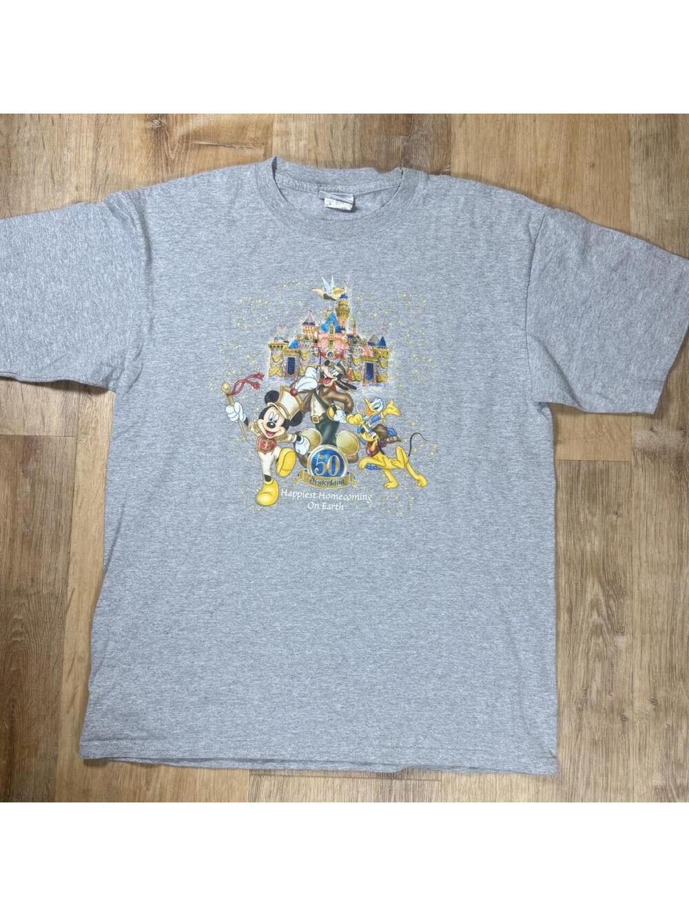 Disneyland 50th Anniversary Mickey & Friends T-Shirt – Grey (L)